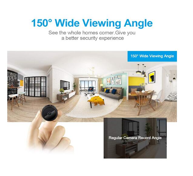 1080P portable wireless camera  surveillance 150 ° wide angle WiFi camera with magnet 